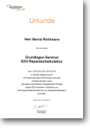 Audatex • Weiterbildung Grundlagen-Seminar EDV-Reparaturkalkulation